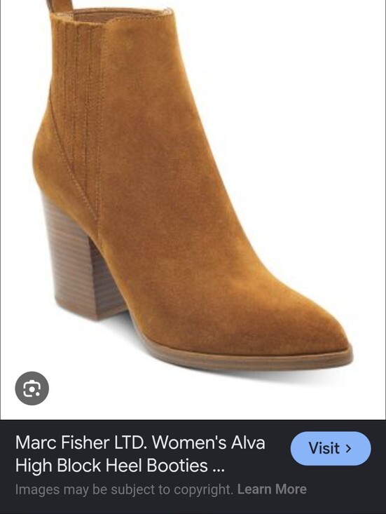 Marc Fisher Shoes - Marc Fisher Suede Ankle Boot in Cognac Brown.
